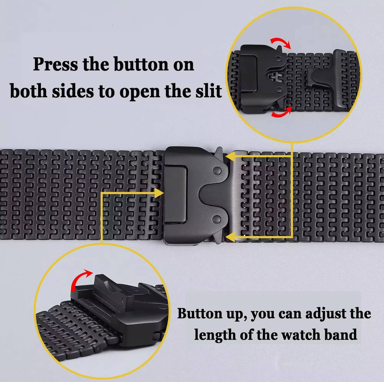 METAL NEW LOK BELT/STRAP 42MM 44MM 45MM 46MM 49MM