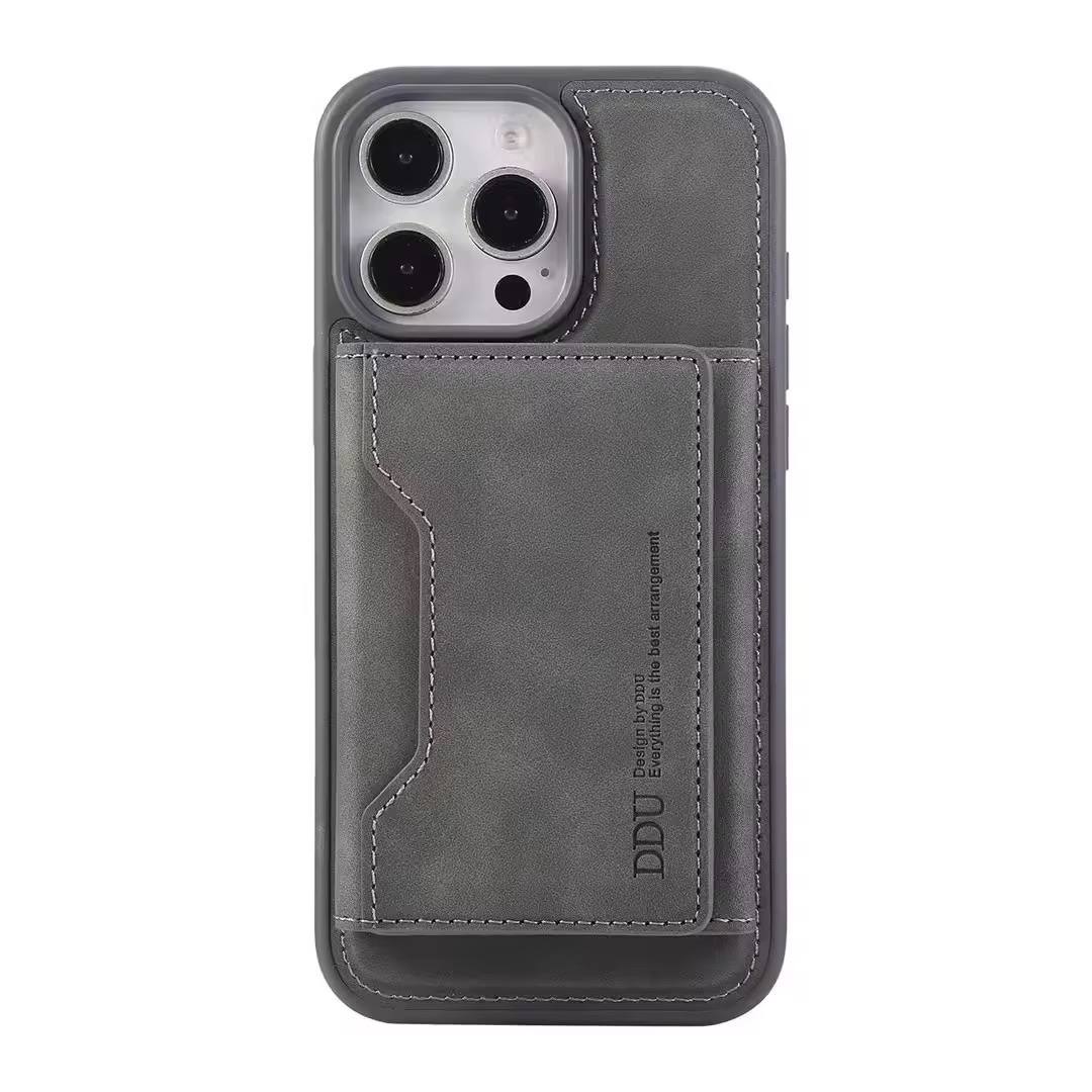 PU Leather Phone Cases Detachable Magnetic Card Holder Wallet Mobile Phone Case Cover for iPhone 13 14 15 16 Pro Max for Samsung S24 S25