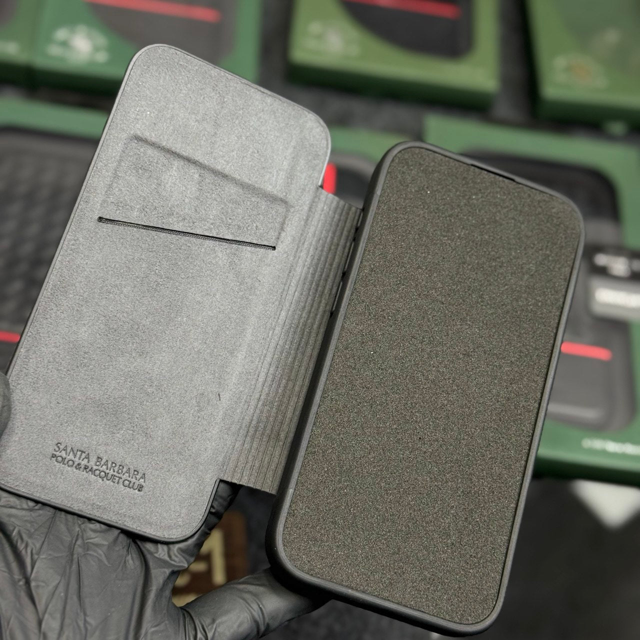 POLO Fabric Textile PU Leather Phone Case Protective Cover for IPhone15 Mobile Phone Cases