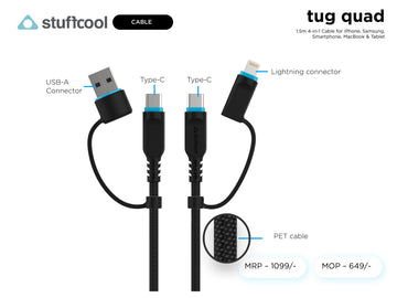 tug quad 1.5m 4 in 1 cable stuffcool